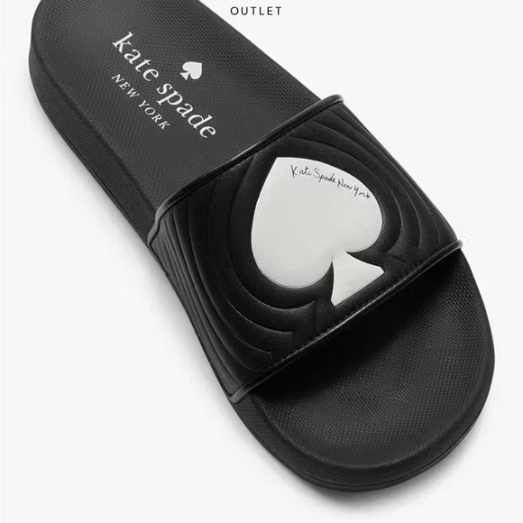 Kate Spade Black and White Slide Sandals - Picture 1 of 4